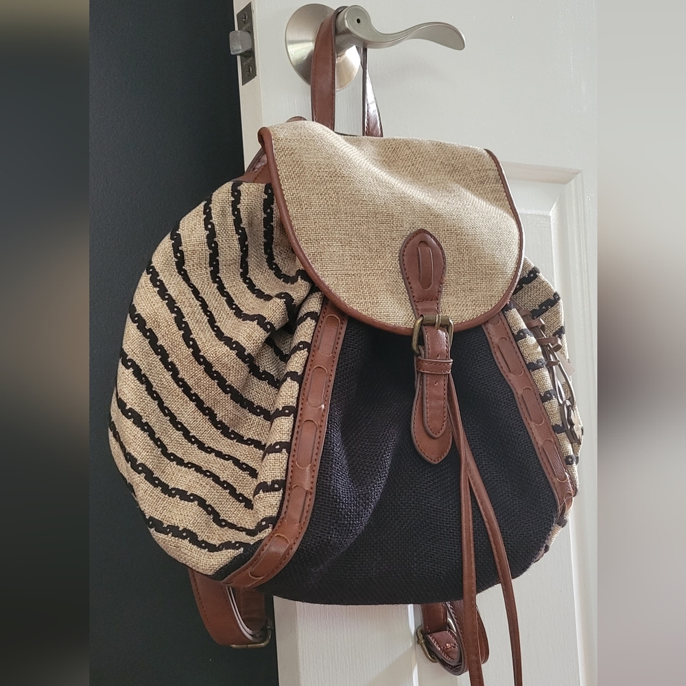 Lucky Brand Kendal Striped Backpack Purse